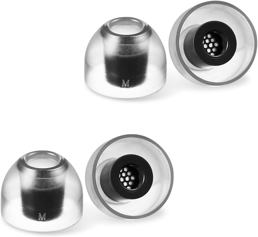 AZLA Crystal 2 Standard Earbud Tips for Sony WF-1000XM5 & Powerbeats Pro 2 | Anti-Slip, Grippy Surface for Active Lifestyle, Hypoallergenic Silicone