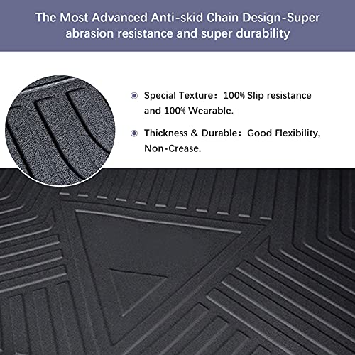 Elsetyler Custom Fit for Cargo Liner Porsche Macan 2015-2023 2024 2025 2026 (Not for Electric)- Black TPE All Weather Heavy Duty Waterproof Rear Cargo Tray Trunk Floor Mat Protector by Elsetyler - Image 4