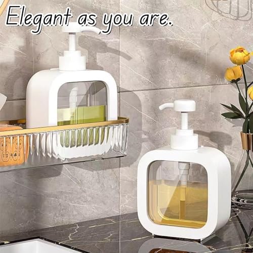 MOLHEM 2-Pack Refillable Soap Dispenser Set - Clear Removable Bottle for Easy Refill, Pump for Shampoo, Conditioner, Hand Soap - Bathroom, Kitchen, Laundry (17oz / 500ml) - Cosy Home Interiors MOLHEM 2-Pack Refillable Soap Dispenser Set - Clear Removable Bottle for Easy Refill, Pump for Shampoo, Conditioner, Hand Soap - Bathroom, Kitchen, Laundry (17oz / 500ml) - Image 9