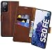 Produktbild Suncase Book-Style Hülle kompatibel mit Samsung Galaxy S20 FE Leder Tasche (Slim-Fit) Lederhülle Handytasche Schutzhülle Case mit 3 Kartenfächer in antik-Coffee