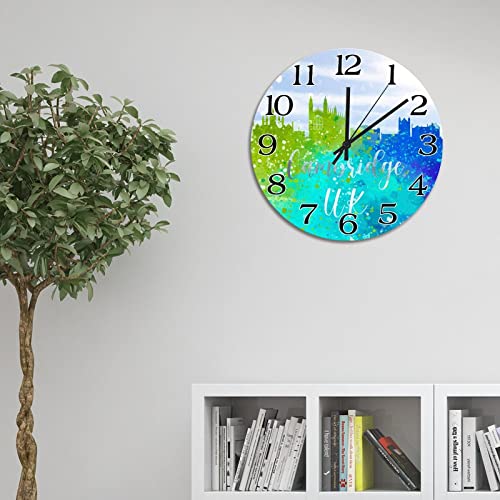 Horloge murale Cambridge silhouette design arc-en-ciel chic - 3