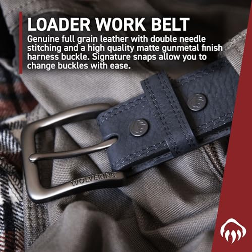 Snapklik.com : WOLVERINE Men Rugged Boot Leather Work Belt