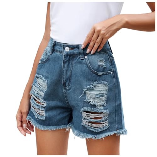 Short en jean femme grande taille coupe bermuda haute en coton noir