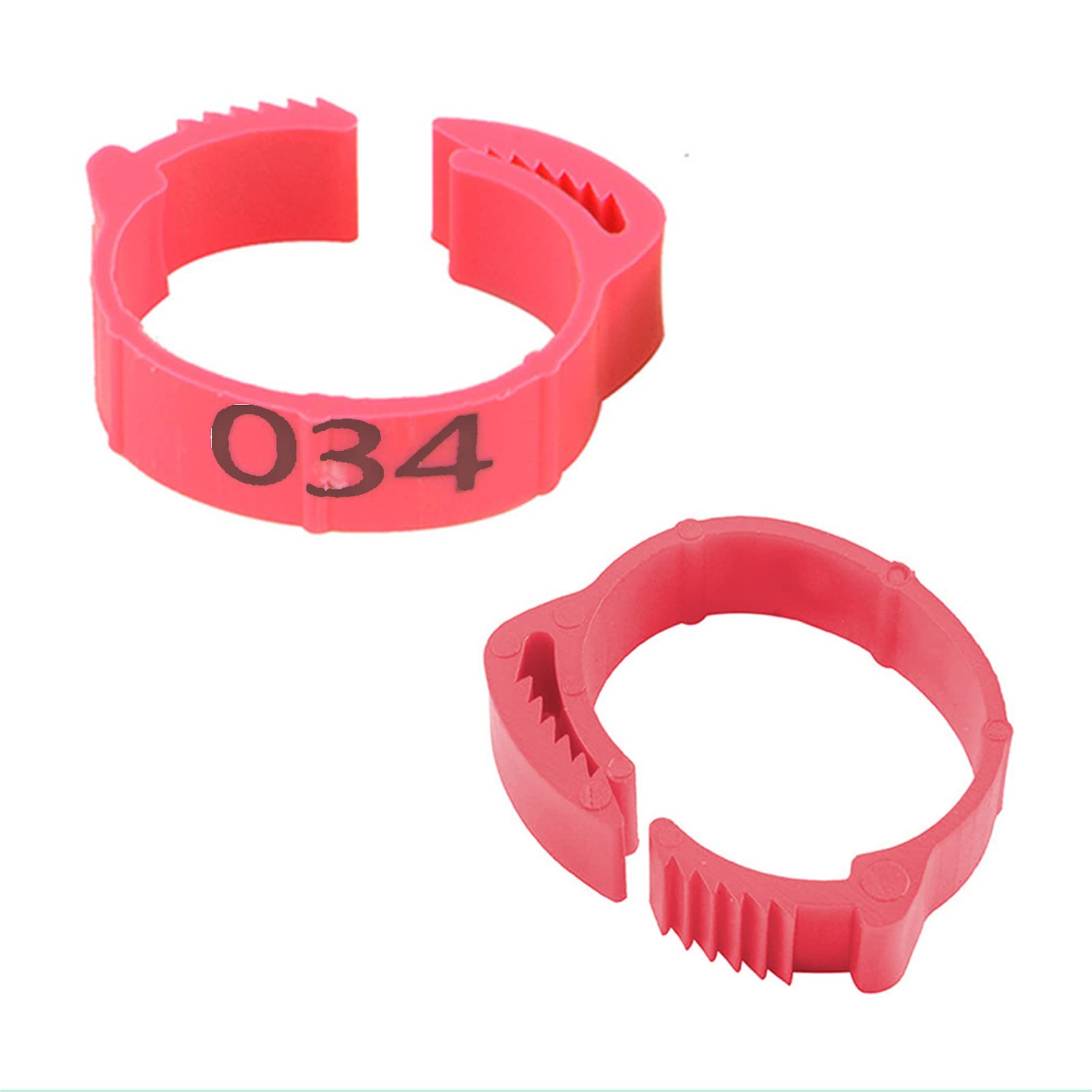 Produktbild von 48 Hühnerbeinringe | Mehrfarbig Mit Zahlen 1-8, Clip-Design, 16mm, Für Hühner, Enten, Gänse Und Truthähne