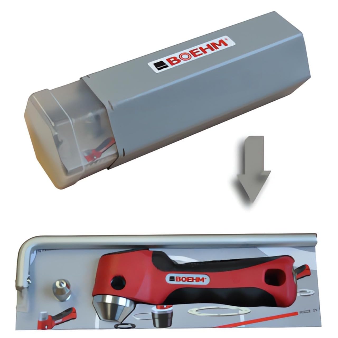 BOEHM - Cutter Circulaire Ø 620mm - Kit avec Poignée, Lame de Rechange, Pointe de Centrage, Tige Cutter Circulaire avec sa Lame, Clé 6 Pans - Fabriqué en France - 620 mm