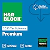(Old Version) H&R Block Tax Software Premium 2023 with Refund Bonus Offer (Amazon Exclusive) (PC/MAC Download)