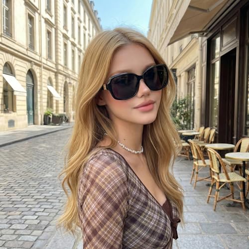 Image of SIPHEW Polarized Sunglasses for Women | UV400 Protection | Vintage Sun Glasses,Wraparound Shade,Lightweight & Comfortable,Big Sunnies eyewear,Driving,Outdoors