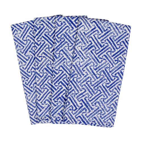Servilletas de Tela Caspari Azul y Blanco Set 4 miniatura 2