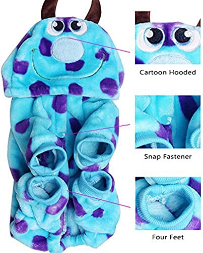 Luckstar Pet Clothes For Winter - Soft & Warm Coral Velvet Puzzle Bobble Dog Costumes - Cute Jumpsuit Casual Hoodie Coat Winter Clothing For Dogs #TOP4