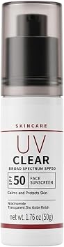 Mineral Sunscreen SPF 50 Face - Zinc Oxide Broad Spectrum Face Sunscreen, Lightweight Non-Greasy Daily Sun Cream for Sensitive Skin, 50g