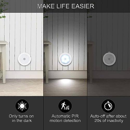 Image of Motion Sensor LED Light Rechargeable - Wireless Magnetic Night Light with USB Charging, Motion Activated Stick On Light for Wardrobe, Stairs, Kitchen, Bedroom, Cupboard, Cabinet & Bathroom, Pack of 1