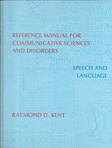 Reference Manual for Communicative Sciences and... 0890794197 Book Cover
