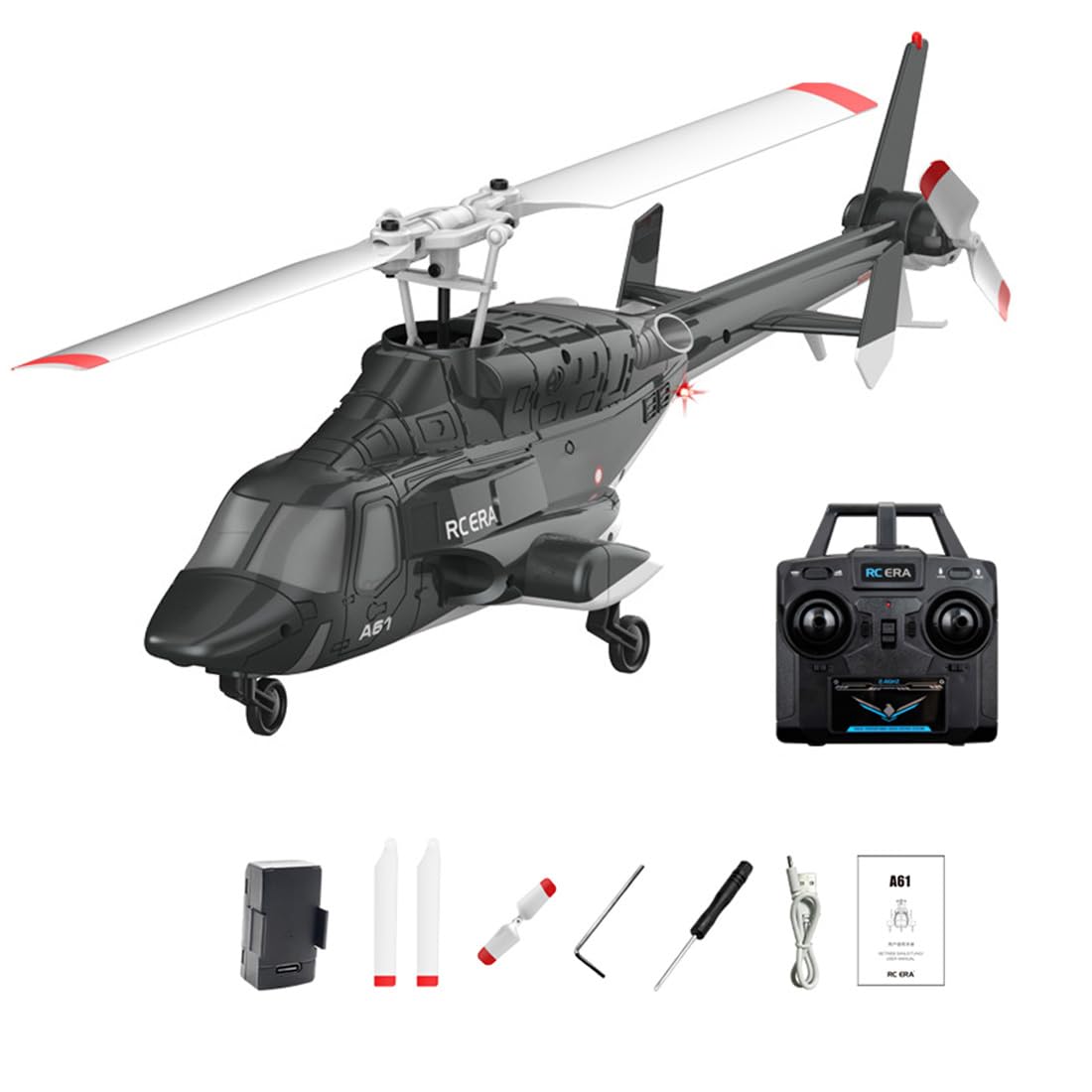Amazon.com: A61 Mini AIR-Wolf RC Helicopter – 1/53 Scale 4 Channel