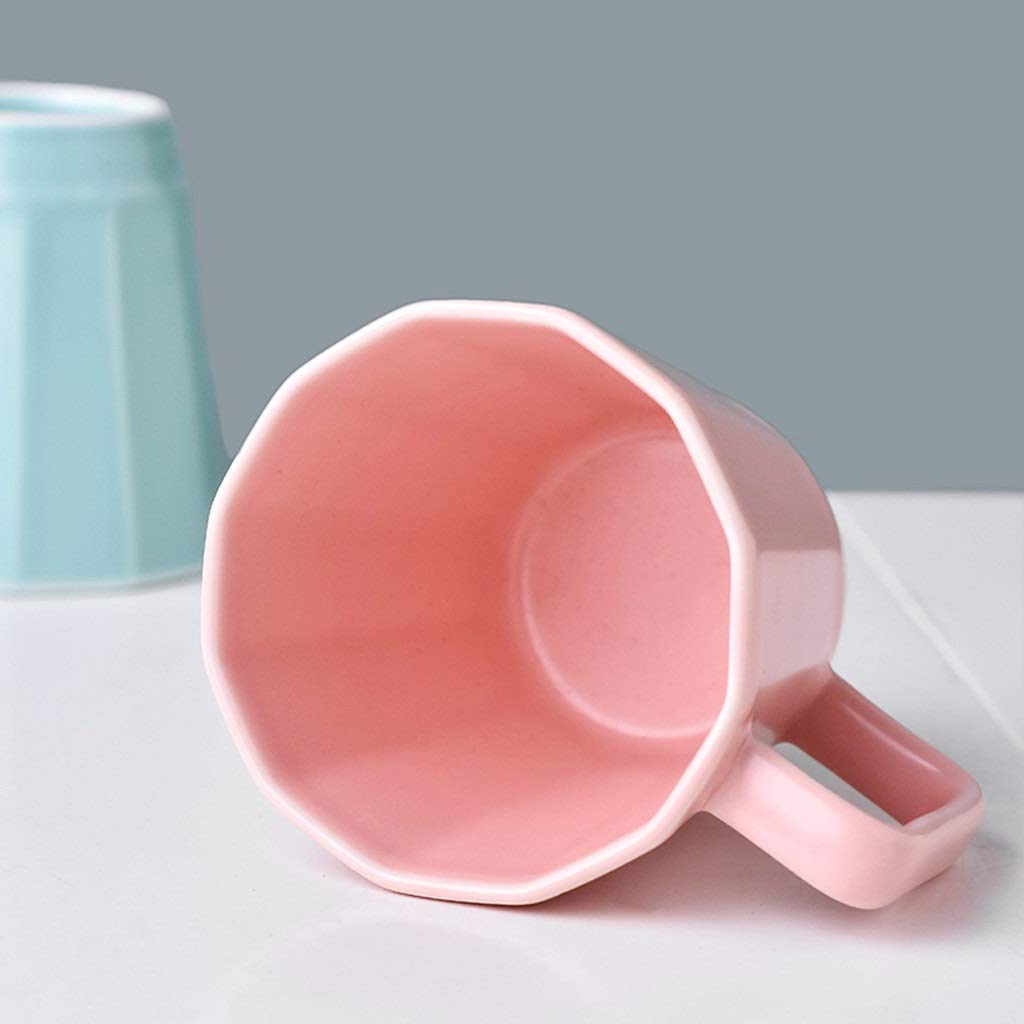 Kaffee-Becher Keramik-Tasse Einfache Wiederverwendbare große Kapazität Becher kreativer plissierter Rutschfester Tasse Körperkaffeetasse Exquisite tragbare Teetasse 320ml
