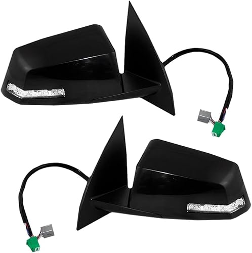 Miniatura 2 de Brock Juego de repuesto para puertas laterales eléctricas, espejos calefactados con señal de memoria, proyector de vidrio plegable compatible con