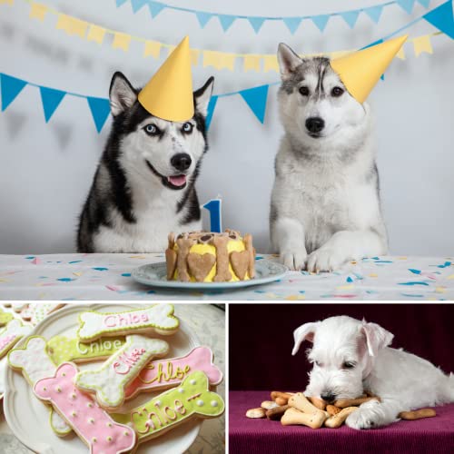 Kaishane Bone Cookie Cutters Set, 3 Pcs Dog Bone Biscut Cutters Set Stainless Steel With Red Environmental Pvc For Diy Baking Fondant Cake Molds Dog Treats - 3.9/3.1/2.4In #TOP6