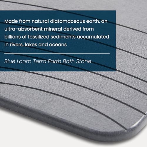 Stone Bath Mat, Premium Non-Slip Diatomaceous Earth Bathmat, Absorbent and Quick Drying to Elevate Your Bathroom, Dry Floor or Kitchen, Easy to Clean Spa Experience 15.3" x 23.6" - Grey - Image 5