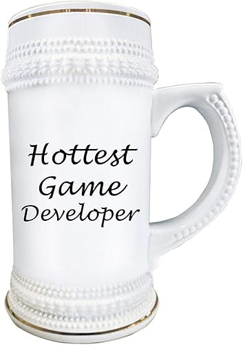 Miniatura 2 de Funny Gifts for Hottest Game Developer Designer Beer Stein Mug 22oz Ceramic Novelty Drinkware - Video Gaming Design Dev Team Development Cute Gag