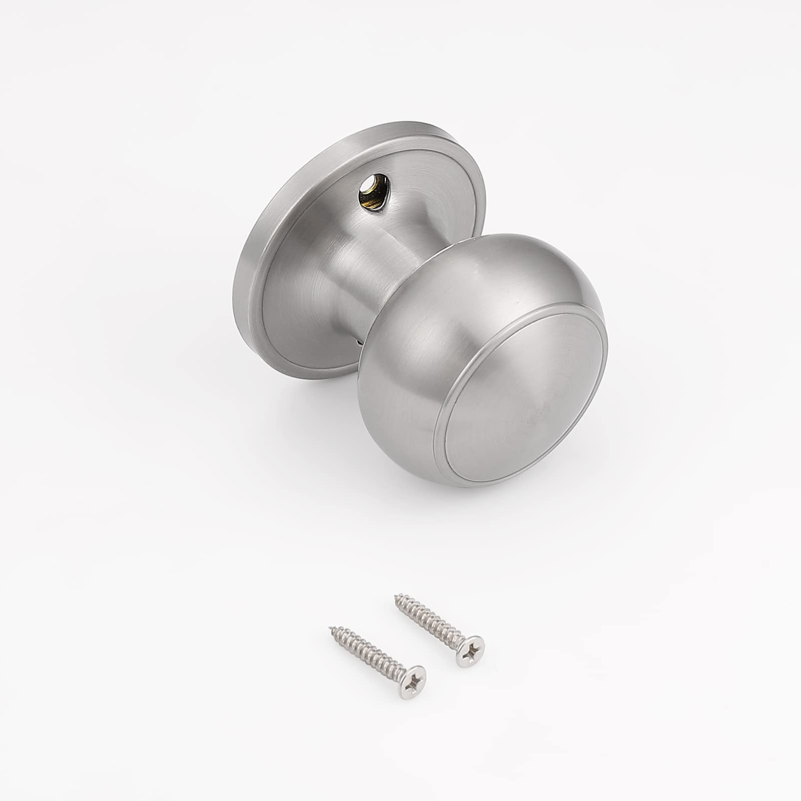 Brushed Nickel Dummy Door Knobs - 2 Pack -8