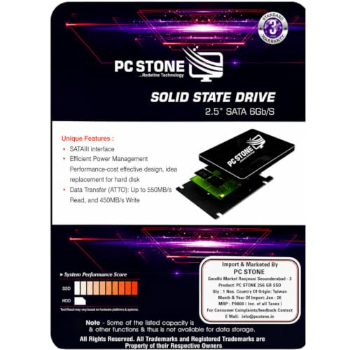 Image of 256GB SSD SATA III 6Gb /s 2.5 Inch Internal Solid State Drive SSD for Laptop and Desktop