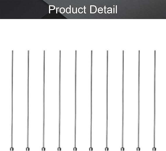 Utoolmart 2mm Dia Round Tip Steel Straight Ejector Pin Punch 150mm Long Silver Gray 10pcs