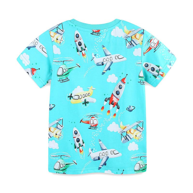 Summer T Shirt for Toddler Boys Kids Short Sleeve Shirts Blue Clothes2