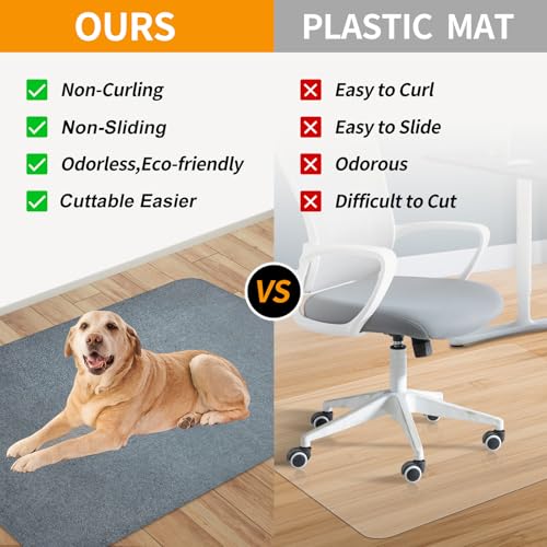 Sharewin GY47412010 Office Chair Mat For Hardwood/Tile Floor, 47 Inchx36 Inch Computer Gaming Chair Mat, Under Desk Low Pile Office Rug, Easy-Clean Floor Protector Mat thumb #1