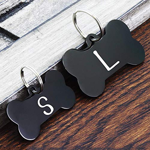 Ultra Joys Stainless Steel Pet ID Tag Dog Name Tags Personalized Front and Back Engraving, Customized Dog Tags and Cat Tag, Optional Engraved on Both Sides, Bone Tag with Mountain Design, Large - Image 6