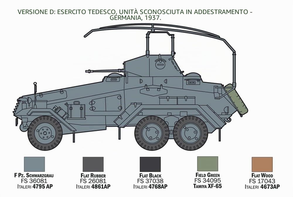 Italeri 6433 SD. Kfz. 232 6 Rad., Scala 1:35, Plastic Model Kit, Modello in Plastica da Montare, Modellismo