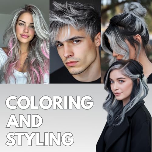 Image of Temporay Hair Color Wax | Metallic Shine | For Men & Women | DIY Instant Hair Color | Temporay Color 1 Day 1 Wash | No Ammonia, Bleach & Damage | Silver - 100 gram