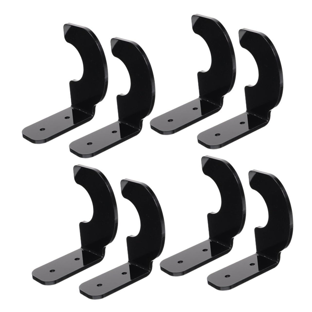 POPETPOP 4 Pairs Baseball Bat Stand Bat Rack for Storage Baseball Bat Hangers for Wall Bat Holder Wall Mount Bat Stand for Home Hockey Bat Rack Softball Bat Stand Black Metal