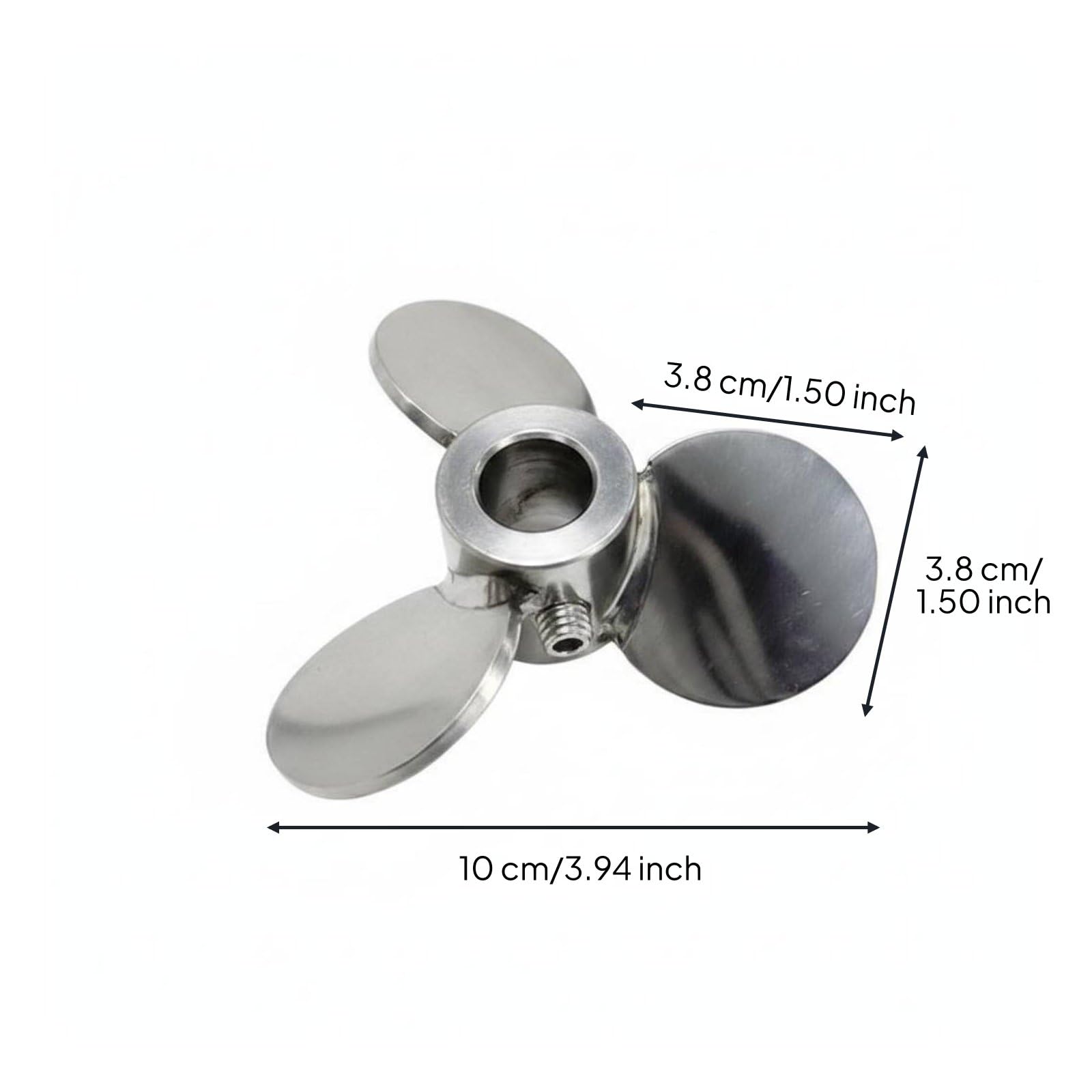 Sharplace Mezclador de Acero Inoxidable Paleta para de Máquinas Fabricado en Acero 304 Construcción Duradera y Antioxidante Adecuado para Laboratorio, Diámetro Exterior 100mm, Diámetro Interior 12mm