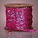 PEPPERLONELY Brand 80 Yard/Roll Holographic Faceted Sequin Trim, Hot Pink