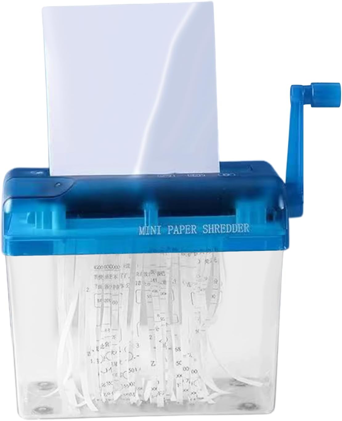 Déchiqueteuse à Papier Manuelle Mini - Design Transparent Antidérapant | Pour Bureau, École, Maison