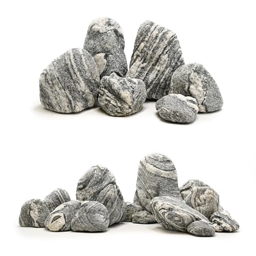 Image of Silver Seiryu Rock Aquarium Rocks 40lb Natural Mountain Stone for Fish Tanks, Aquascaping, Terrariums, Bonsai, Garden Landscaping & Reptile Habitats(2-10inch 12-14Pcs)