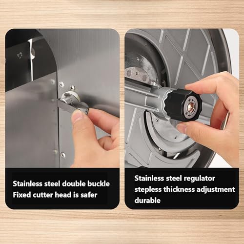 Cortadora manual ajustable de acero inoxidable para alimentos miniatura 5