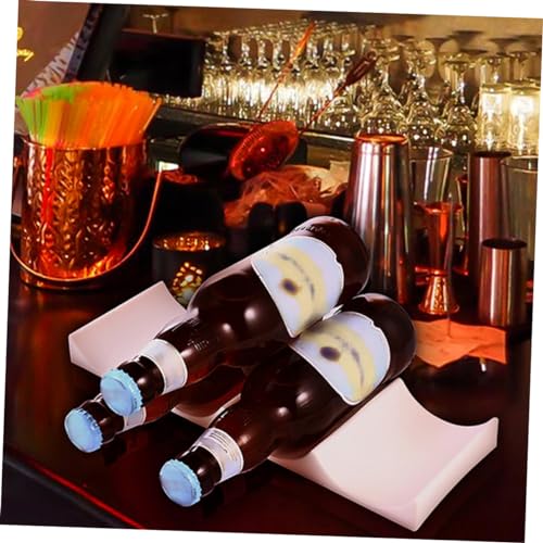 Set 4 piezas soporte para botellas de vino de madera miniatura 5