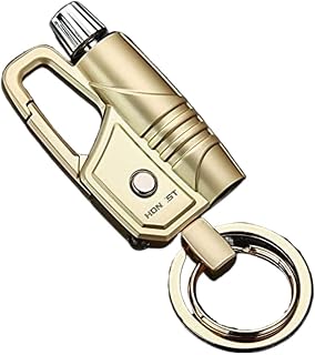 Multifunctional Keychain Kerosene Lighter, Windproof Lighter, Reusable Lighter, Soft Flame, Portable Lighter, Suitable for Outdoor, Candle, Collection, Men's Gift(C)