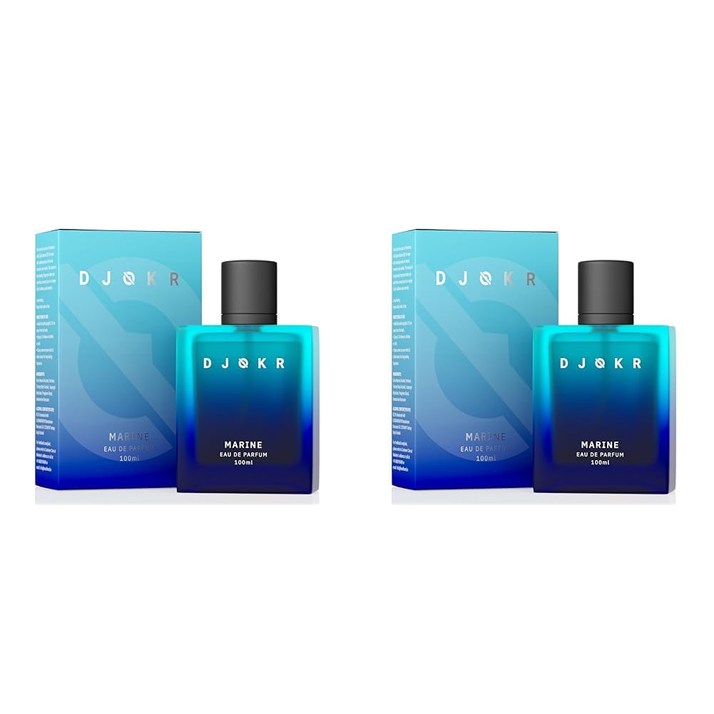 Djokr Marine Perfume For Men 100 ml | Eau De Parfum | Premium Luxury Long Lasting Fragrance Spray (Pack of 2)