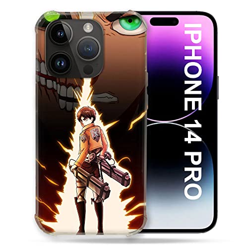 Coque iPhone 14 Pro Attaque des Titans Eren Éclair Cokitec
