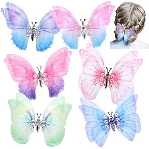 Butterfly Hair Clips Moving Butterfly Hair Clips Flutter Cute Colorful Blue Pink Butterfly Clip Hair Accessories For Women And Girls #TOP12