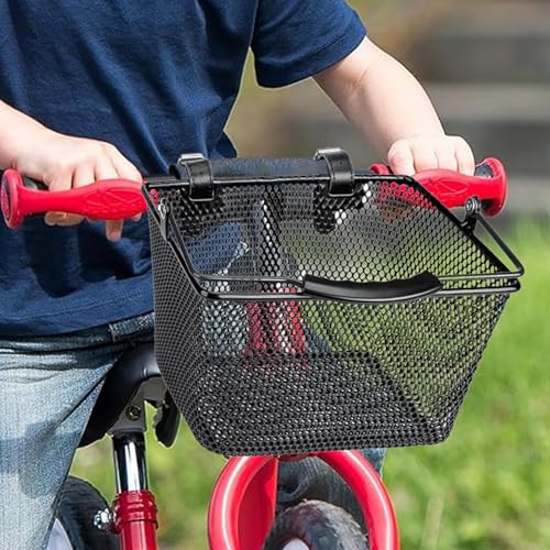 Canasta de ciclismo de hierro con marco de metal resistente para niños 3