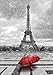 Reofrey Diamond Painting 5D Pintura Diamante Flores Torre París Bricolaje Completo Taladro Arte, Diamantes Imitación Bordado Pegatinas de Pared Decoración de La sala 40x50cm