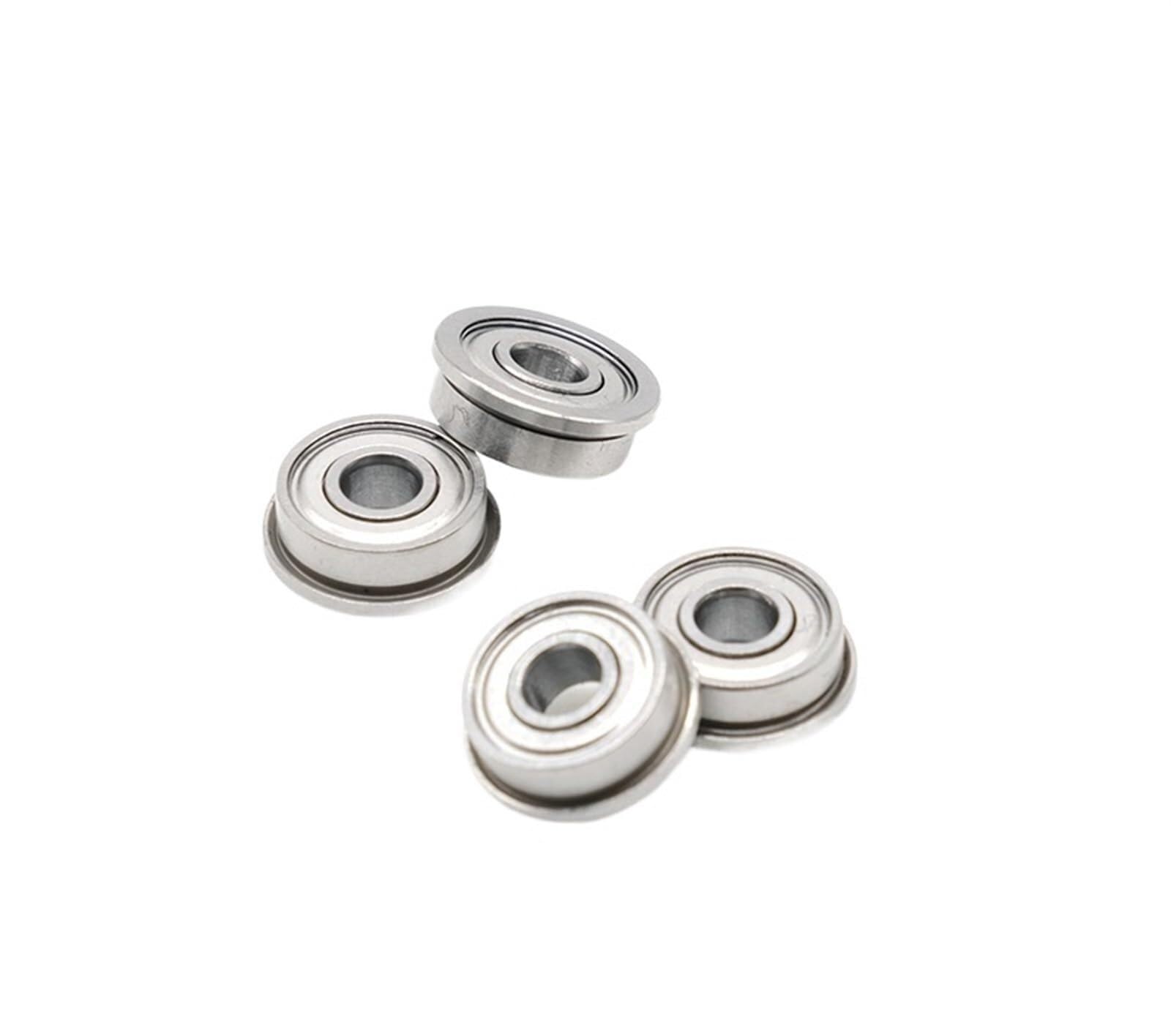 Bimetaliczna uszczelka tarcza mikro łożysko zwykłe 10 sztuk MF74ZZ 4x7x2.5mm kołnierzowe podwójnie ekranowane stalowe łożyska kulkowe z kołnierzem