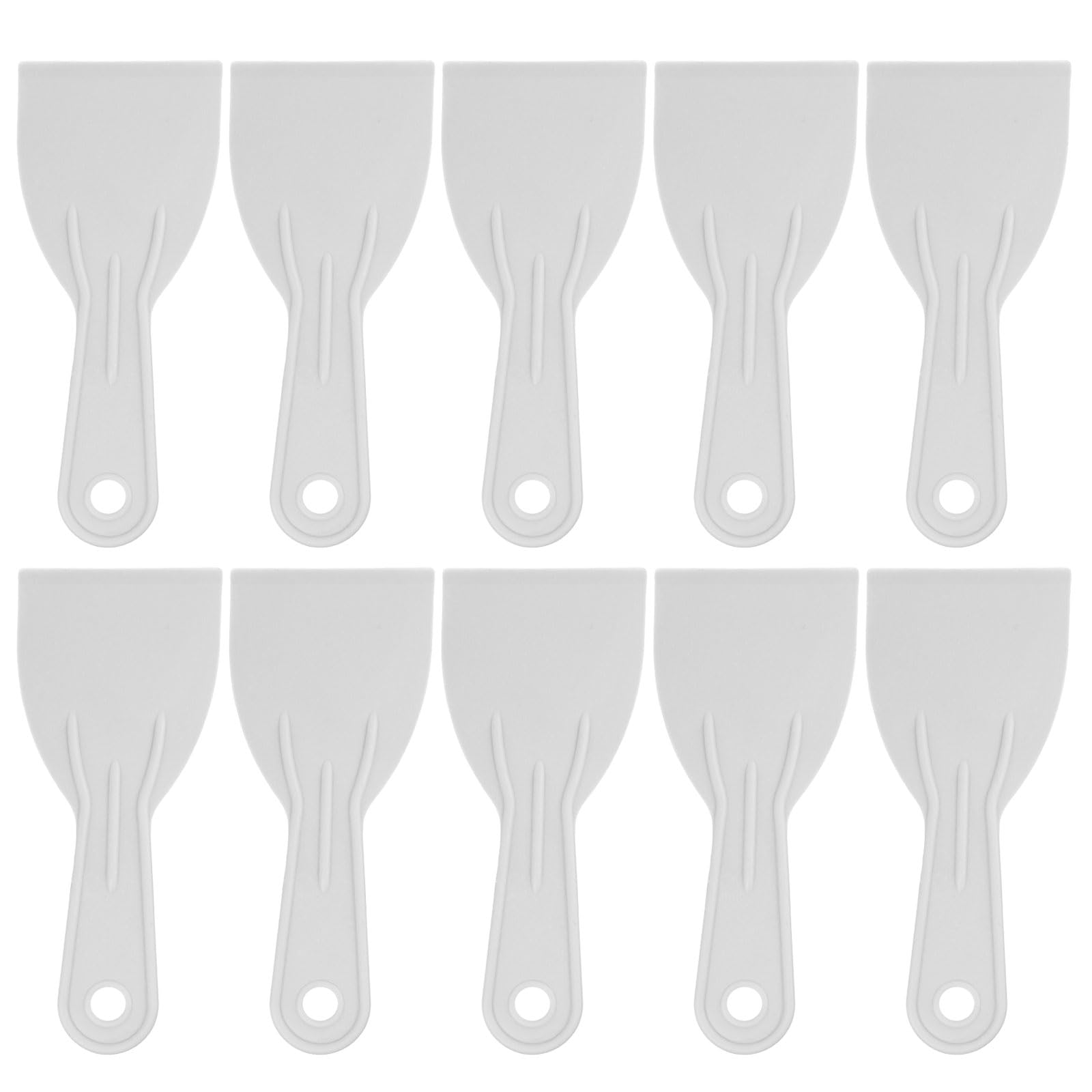 sourcing map 10pcs Putty Scraper 3" Width 2mm Thin Flexible Plastic Putty Knives for Taping Drywall Spreading Painting Wall Scratching Gray