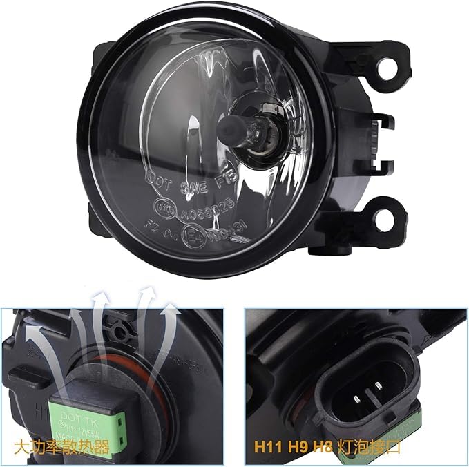 SIEMID 1 x zestaw halogenowych świateł przeciwmgielnych 55 W H11 do For.d Fiesta Tourneo Connect Transit Focus Grand C-Max Focus Mondeo 2002 2004 2009 2012 2013 2014