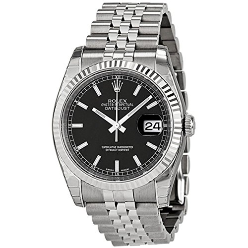 Rolex New Datejust 36mm 116234 Steel White Gold Black Box/P/5YearWarranty #RL408