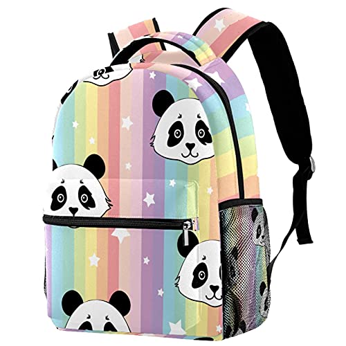 Sac à dos de voyage pour filles et garçons à motif flamants roses et rayures, Multicolore 08