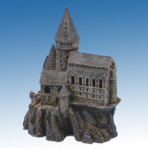 Penn-Plax Magic Castle Aquarium Ornament Grey 7 in Medium - PDS-030172027284