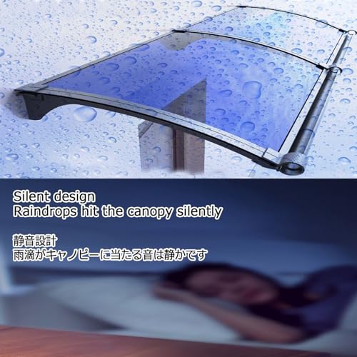 Auvent de porte résistant aux intempéries abri extérieur durable